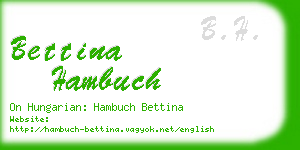 bettina hambuch business card